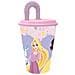 Disney Bicchiere Rosa E Lilla Per Bambine In Plastica Principesse Belle Cenerentola Rapunzel 430 Ml Con Cannuccia E Coperchio Flessibile - Foto miniatura 1