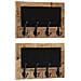 Appendiabiti Da Parete Con 4 Ganci 2pz Legno Massello Di Mango - Foto miniatura 1