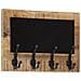 Appendiabiti Da Parete Con 4 Ganci 2pz Legno Massello Di Mango - Foto miniatura 2