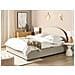 Letto Matrimoniale Contenitore Tessuto Beige 180 X 200 Cm Vaucluse - Foto miniatura 1