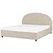 Letto Matrimoniale Contenitore Tessuto Beige 180 X 200 Cm Vaucluse - Foto miniatura 3