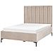 Letto Matrimoniale Contenitore Velluto Grigio Tortora 140 X 200 Cm Sezanne - Foto miniatura 5