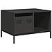 Tavolino Nero 68,5x50x43,5 Cm In Acciaio Laminato A Freddo - Foto miniatura 2