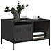 Tavolino Nero 68,5x50x43,5 Cm In Acciaio Laminato A Freddo - Foto miniatura 1