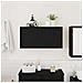 Mobile Da Bagno A Parete Nero 80x25x40 Cm In Truciolato - Foto miniatura 3