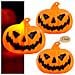 Luci Decorative Led Per Halloween A Forma Di Zucca - Set Da 3 Pezzi Stravaganti - Foto miniatura 2