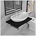 Set Mobili Da Bagno 2 Pz Ceramica Nero - Foto miniatura 8
