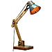 Lampada Scrivania Industriale Rotonda Multicolore 23x18x95 E27 - Foto miniatura 1