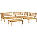 Set Divano Pallet da Giardino 4 pz in Legno Massello di Acacia - Foto miniatura 1