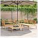Set Divano Pallet da Giardino 4 pz in Legno Massello di Acacia - Foto miniatura 2