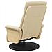 Poltrona Reclinabile Massaggiante con Poggiapiedi Crema Tessuto - Foto miniatura 5