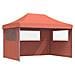 Tendone per Feste Pieghevole Pop-Up con 3 Pareti Terracotta - Foto miniatura 1
