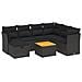 Set Divani da Giardino con Cuscini 8 pz Nero in Polyrattan - Foto miniatura 1