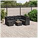 Set Divani da Giardino con Cuscini 8 pz Nero in Polyrattan - Foto miniatura 2