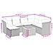 Set Divani da Giardino con Cuscini 8 pz Nero in Polyrattan - Foto miniatura 4