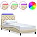 Giroletto con LED senza Materasso Crema 90x200 cm in Tessuto - Foto miniatura 1