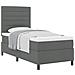 Letto con Box Spring e Materasso Grigio Scuro 80x200 cm Tessuto - Foto miniatura 1