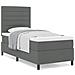 Letto con Box Spring e Materasso Grigio Scuro 80x200 cm Tessuto - Foto miniatura 4
