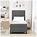 Letto con Box Spring e Materasso Grigio Scuro 80x200 cm Tessuto - Foto miniatura 5
