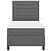Letto con Box Spring e Materasso Grigio Scuro 80x200 cm Tessuto - Foto miniatura 8
