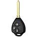 Guscio Chiave Auto Nero Abs Compatibile Con Toyota Camry Corolla - Sostituzione Telecomando - Foto miniatura 3