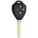 Guscio Chiave Auto Nero Abs Compatibile Con Toyota Camry Corolla - Sostituzione Telecomando - Foto miniatura 4