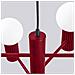 Lampadario Halo 6 Bordeaux Sl. 1837 - Moderno Lampadario Borgogna 230x64x64 Cm - Foto miniatura 6