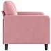 Divano a 2 Posti Rosa 140 cm in Velluto - Foto miniatura 4