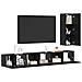 Set mobile TV 4 pcs Rovere nero 30.5 x 30 x 90 cm - Foto miniatura 3