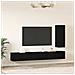 Set mobile TV 4 pcs Rovere nero 30.5 x 30 x 90 cm - Foto miniatura 4