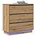Armadio da Notte con rovere artigianale 71 x 34.5 x 75 cm - Foto miniatura 3