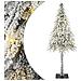 Albero di Natale con luci a strisce a LED Bianco 180 cm PE - Foto miniatura 1