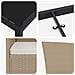 Set da Pranzo per Giardino con cuscino 3 pcs Beige polyrattan - Foto miniatura 9