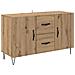 Credenza Rovere artigianale 100 x 36 x 60 cm Legno multistrato - Foto miniatura 1