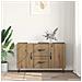 Credenza Rovere artigianale 100 x 36 x 60 cm Legno multistrato - Foto miniatura 4