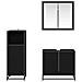 Set di mobili per il bagno 3 pcs Rovere Nero Legno multistrato - Foto miniatura 4