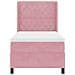 Letto a molle con materasso con led Rosa 100 x 200 cm Velluto - Foto miniatura 8