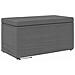 Pouf Grigio scuro Tessuto e Legno Ingegnerizzato - Foto miniatura 1