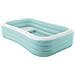 Float lounge per piscina Azzurro Chiaro e Bianco PVC - Foto miniatura 1