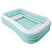 Float lounge per piscina Azzurro Chiaro e Bianco PVC - Foto miniatura 2