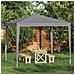 Tenda Party 250 x 250 x 240 cm Grigio Chiaro PE e Acciaio - Foto miniatura 2