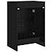 Mobiletto da Bagno Sotto Lavabo Rovere Nero 78,5 x 37,5 x 81 cm - Foto miniatura 5