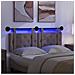 Testiera sospesa Con luce LED Grigio PU Antico - Foto miniatura 5