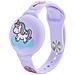 Airtag Braccialetto Per Bambini Con Supporto In Silicone, Viola Con Unicorno - Foto miniatura 1