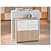 Credenza Classica Tre Ante + Due Cassetti / Laminato Finitura Effetto Rovere E Bianco Laccato - Foto miniatura 1