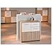 Credenza Classica Tre Ante + Due Cassetti / Laminato Finitura Effetto Rovere E Bianco Laccato - Foto miniatura 2