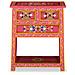 Credenza Con Cassetti In Massello Di Mango Rosa Dipinta A Mano - Foto miniatura 3
