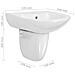 Lavabo A Parete In Ceramica Bianco 520x450x190 Mm - Foto miniatura 6