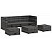 Set Divani Da Giardino 4 Pz Con Cuscini In Polyrattan Grigio - Foto miniatura 7
