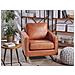 Poltrona In Similpelle Marrone Dorato Vind - Foto miniatura 4